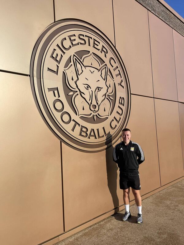 Cork football coach Luke Noonan on a visit to Leicester City Football Club asa part of his coaching education with Coerver Coaching Munster.