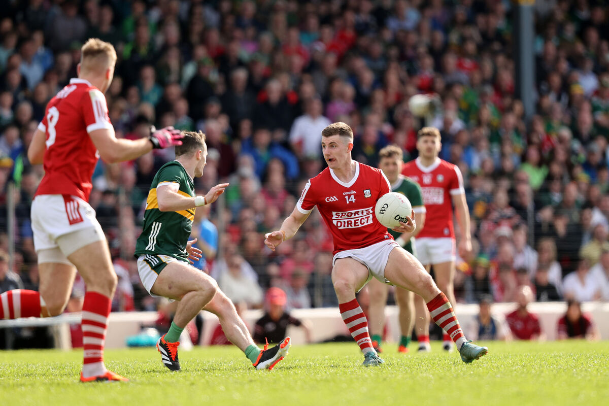 Cork's Conor Corbett on the move against Kerry in Killarney in 2024. Picture: INPHO/Bryan Keane Cork's Conor Corbett on the move against Kerry in Killarney in 2024. Picture: INPHO/Bryan Keane