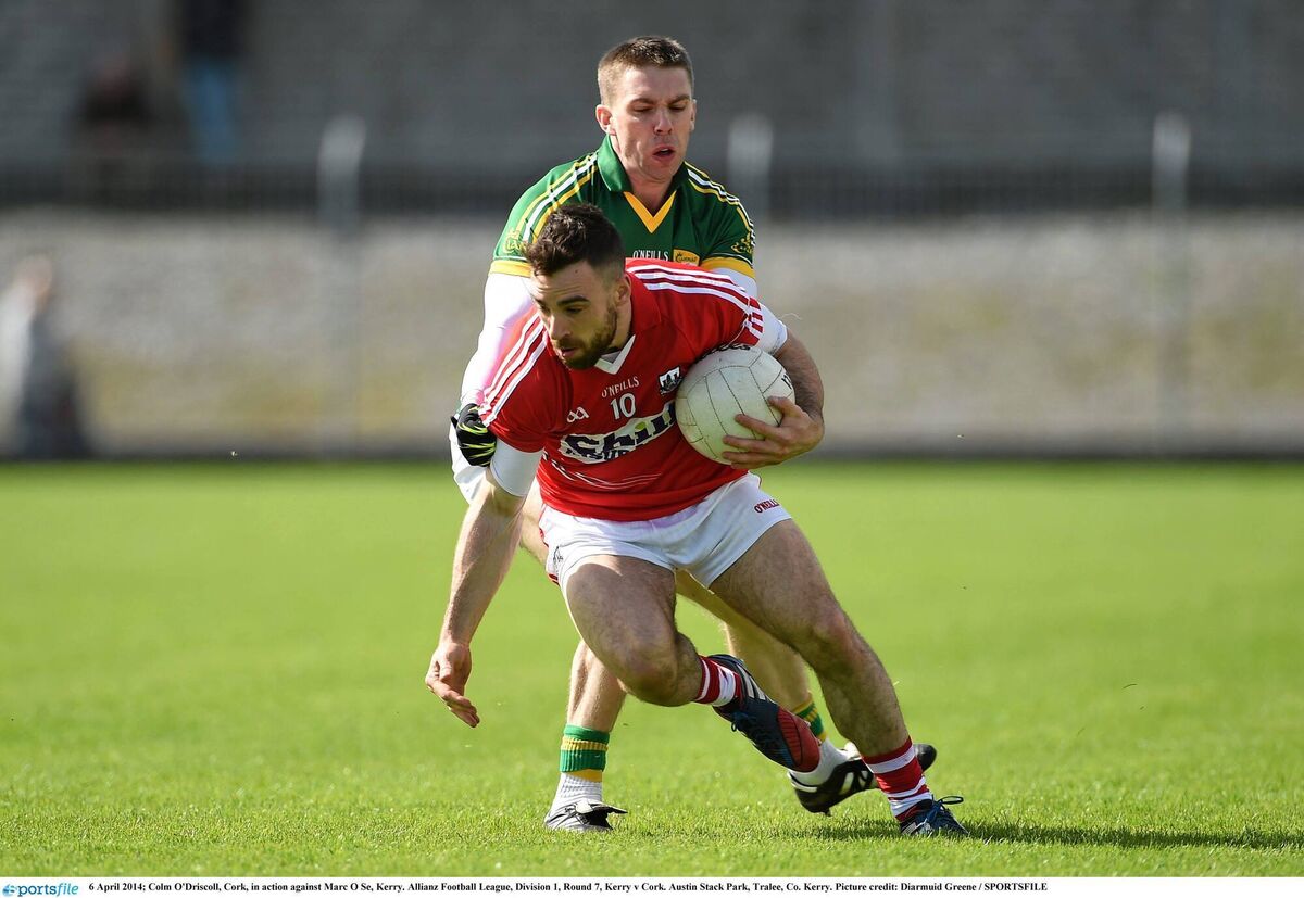 Colm O'Driscoll on the move for Cork. Picture: Diarmuid Greene/Sportsfile