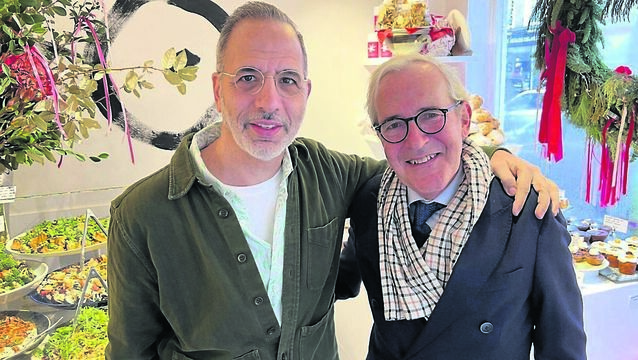 <p class="contextmenu internal_Caption">Rory O’Connell with leading British chef Yotam Ottolenghi for his latest RTÉ festive food show</p>