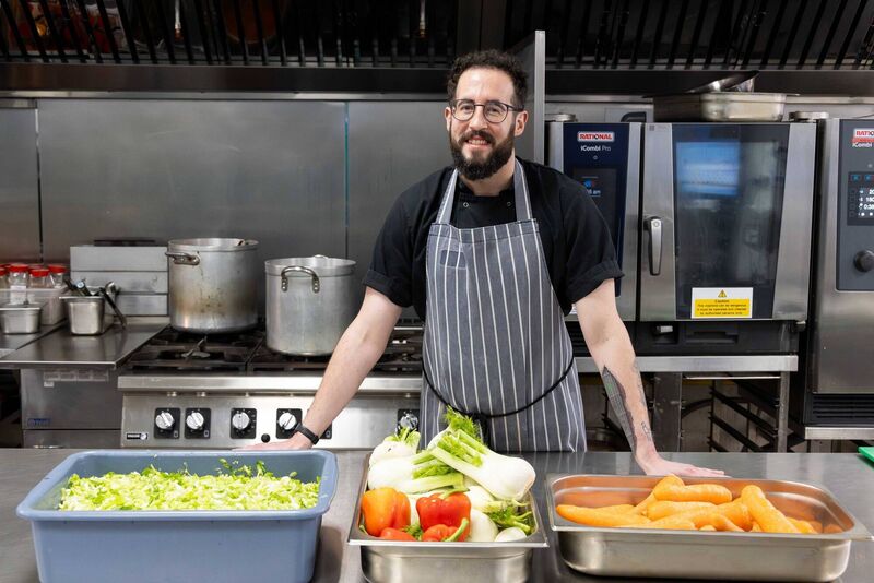 Head Chef Jack Revell, pictured at Cork Penny Dinners’ kitchen on James Street. Picture: Michael O'Sullivan / OSM PHOTO