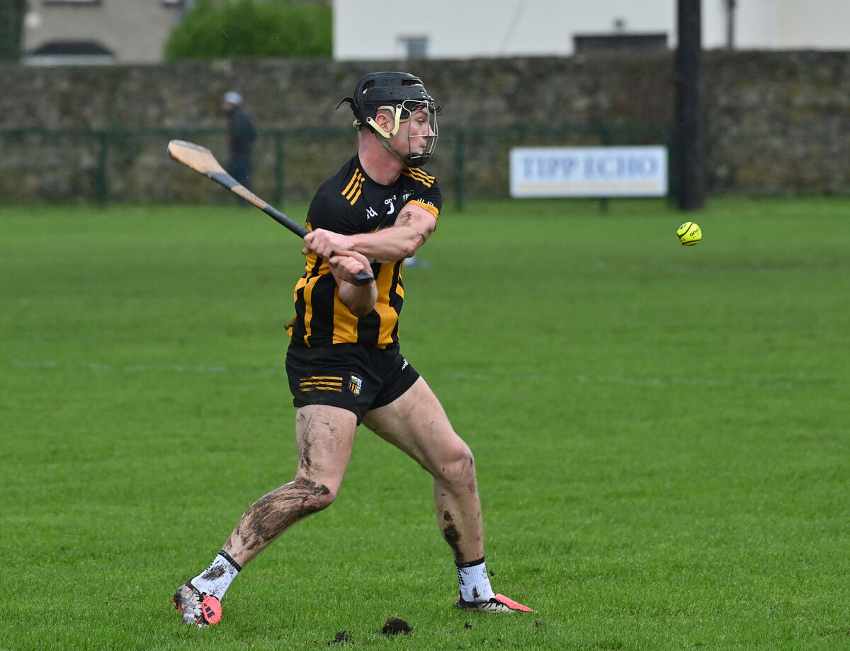  Kilbrittain free-taker Mark Hickey scoring one of his 12 points. Picture: Dan Linehan