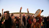 Winter Solstice Is Celebrated At The Newgrange Neolithic Monument