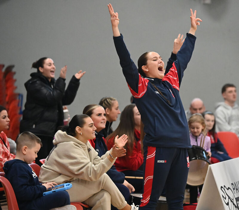 Gurranabaher Credit Union Brunell supporters celebrate a basket. Picture: Eddie O'Hare