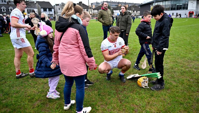Micheál Mullins of Cork signs autographs after the Canon O'Brien Cup. Picture: Piaras Ó Mídheach/Sportsfile Micheál Mullins of Cork signs autographs after the Canon O'Brien Cup. Picture: Piaras Ó Mídheach/Sportsfile