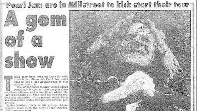 'I passed my driving test, and tootled off to see Pearl Jam at Millstreet'