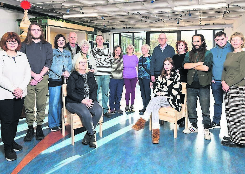 Students and teachers involved in the QQ1 Level 5 course on Wood Craft and Upcycling at the Cork College of FET, Tramore Road, Cork. 	Picture: David Creedon
                    