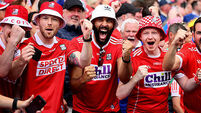 Cork fans during the teams parade 20/7/2025