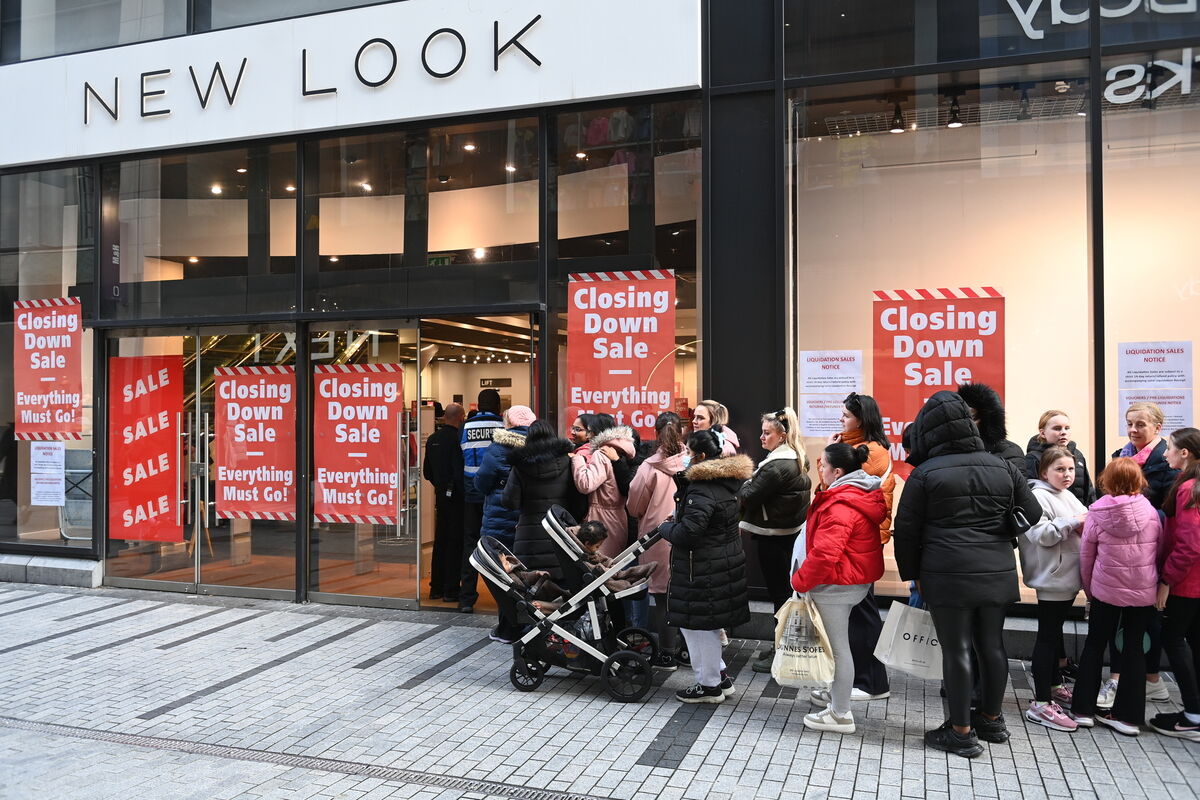 Queues at the fashion store New Look on Opera Lane, Cork City for the closing down liquidation sale in February. Picture: Larry Cummins Queues at the fashion store New Look on Opera Lane, Cork City for the closing down liquidation sale in February. Picture: Larry Cummins