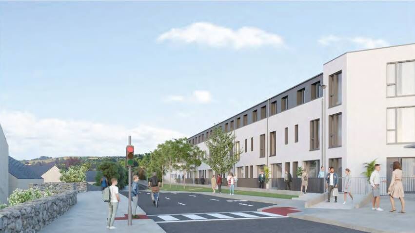 A CGI of the social housing development which has been approved at Scairt Cross, Douglas, Cork. A CGI of the social housing development which has been approved at Scairt Cross, Douglas, Cork.