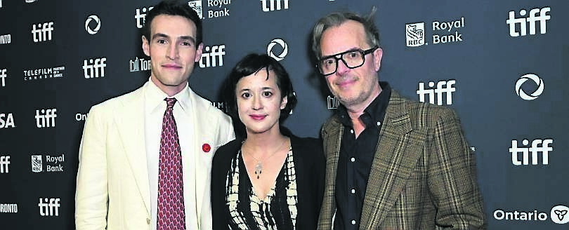 Éanna Hardwicke, Lisa Barros D’sa and Glenn Leyburn at the premiere of Saipan