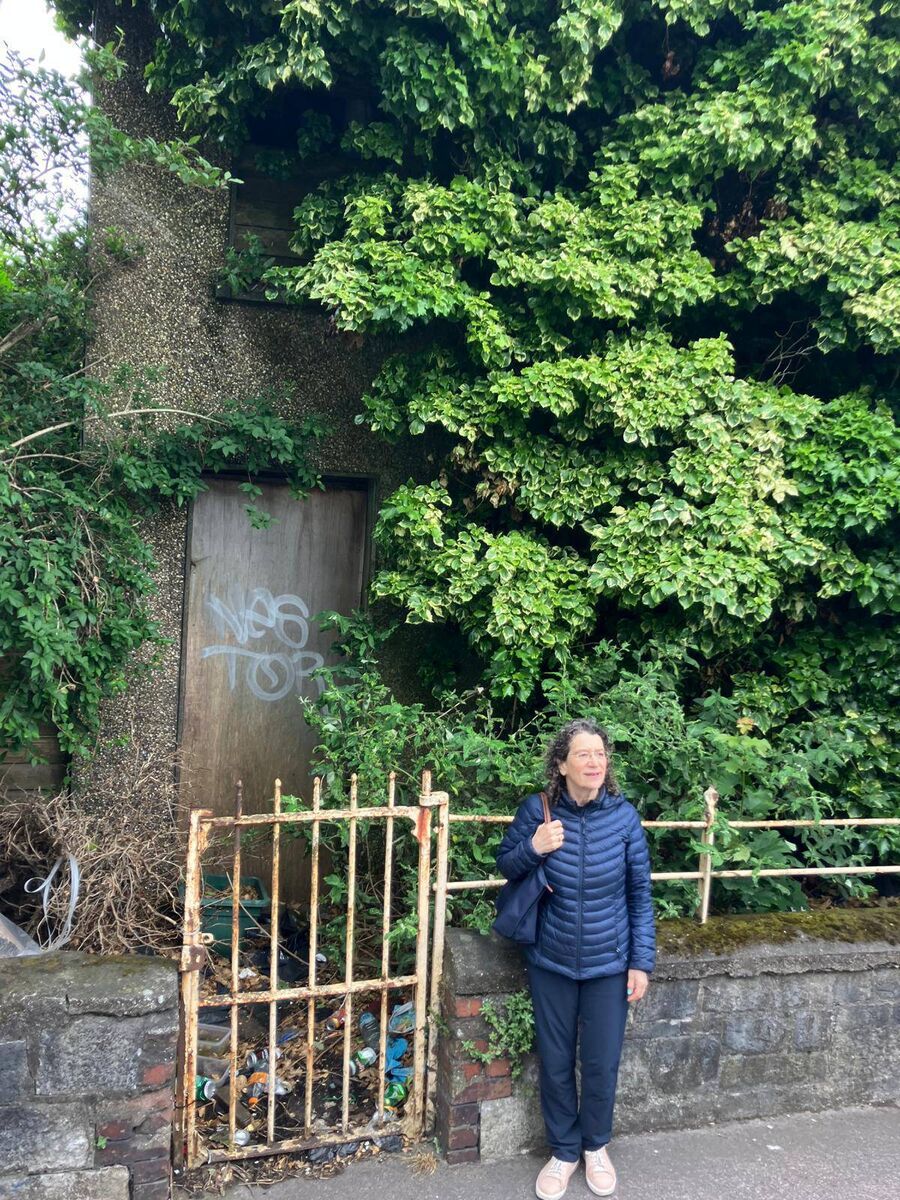 Carol Levstein outside Monerea House, where her grandparents Rev and Mrs Khan and her mother Ray lived as a child.