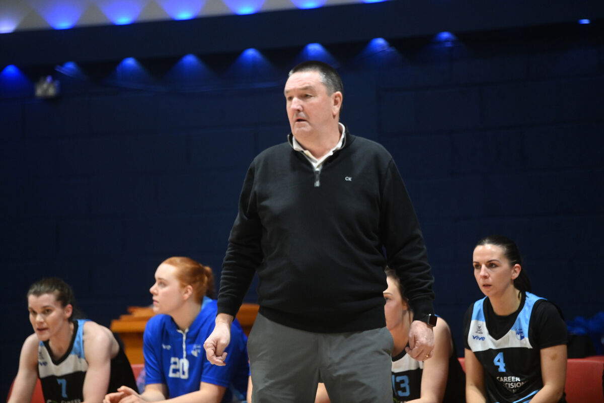  Mark Scannell coach for UCC Glanmire watches the play against Killester. BASKETBALL: Domino's Women's National Cup semi-final. Killester vs UCC Glanmire in Neptune Stadium on Saturday . Picture: Larry Cummins