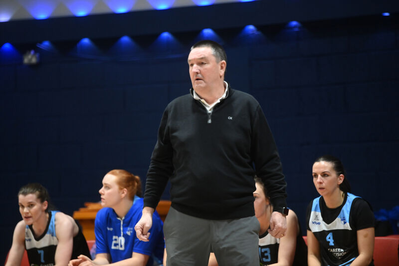  Mark Scannell coach for UCC Glanmire watches the play against Killester. BASKETBALL: Domino's Women's National Cup semi-final. Killester vs UCC Glanmire in Neptune Stadium on Saturday . Picture: Larry Cummins