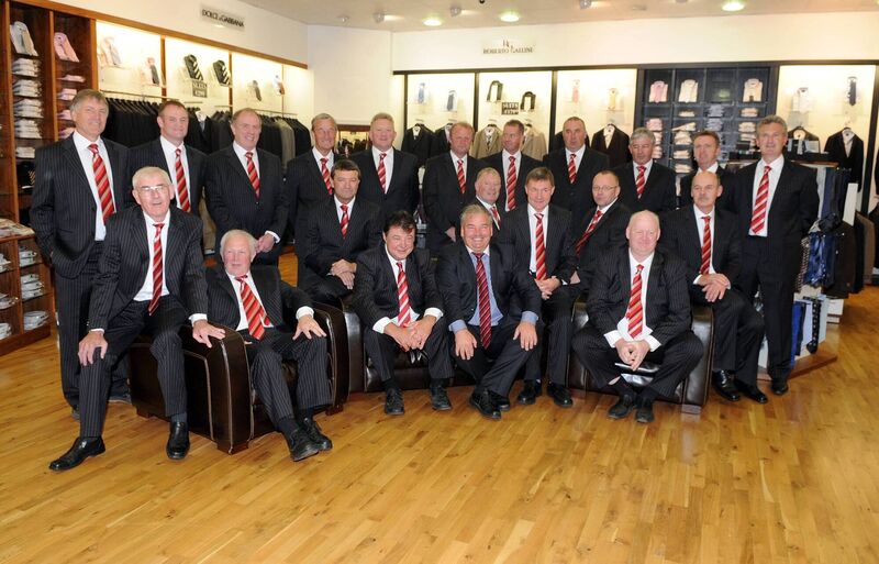 The 1986 Cork All-Ireland-winning hurling panel pictured at Suits Distributors in 2011, prior to their appearance as the silver jubilee team. Back row, from left: Donal O'Grady (selector), Cathal Casey, Pat McDonnell (selector), Jimmy Brohan (selector), Johnny Crowley, Teddy McCarthy, Jim Cashman, Ger Fitzgerald, John Fenton, Tony O'Sullivan, Kieran Kingston. Front: Olllie O'Keeffe (selector), Noel Collins (trainer), Jimmy Barry Murphy, Johnny Buckley, Dave O'Connor (Suit Distributors), Dermot McCurtain, Tom Cashman, Sean McCarthy, Kevin Hennessy, Denis Mulcahy. Picture: Eddie O'Hare