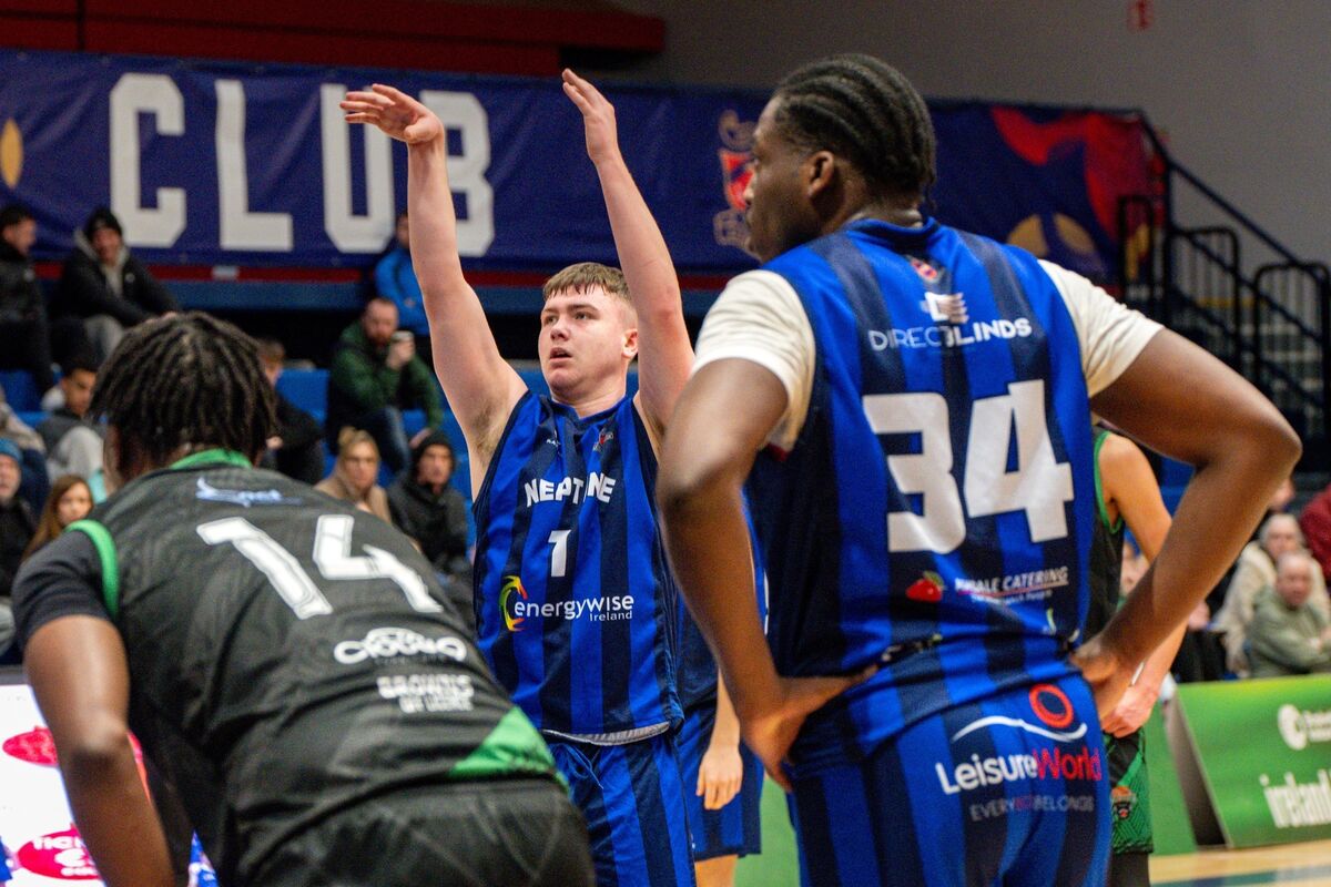 Neptune’s Dylan O’Rourke steps to the line to take a free throw in the U20M National Cup clash with Portlaoise at Neptune Stadium. Picture Chani Anderson