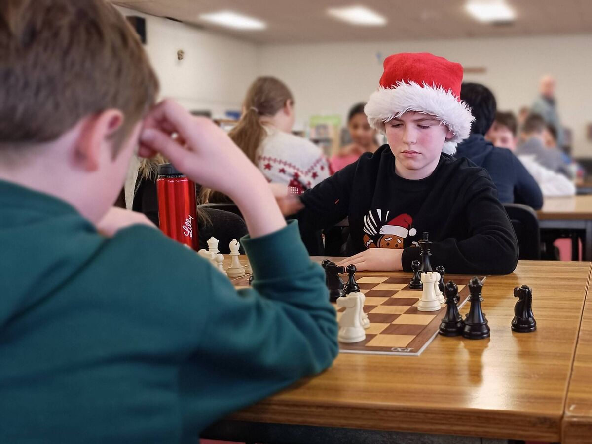 Luke Montgomery in deep concentration as he ponders his next move. 