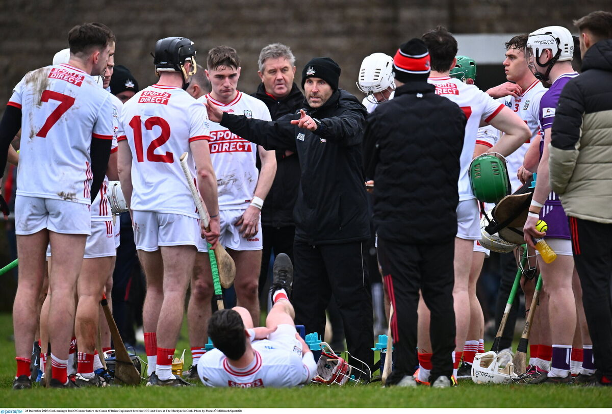 Cork manager Ben O'Connor before the Canon O'Brien Cup match between UCC and Cork at The Mardyke in Cork. Photo by Piaras Ó Mídheach/Sportsfile