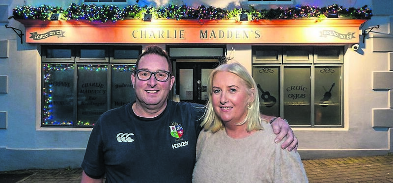 Simon and Sheila Walton outside their bar. 