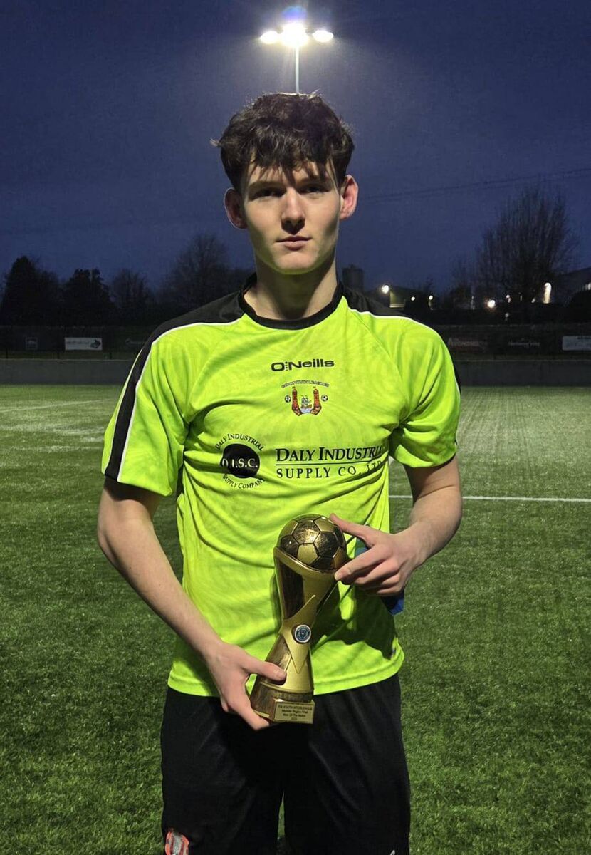 Cork Youth League and Leeds goalkeeper Zack Lynch-Healy after his Man of the Match performance in the Munster Youth Inter-League final.