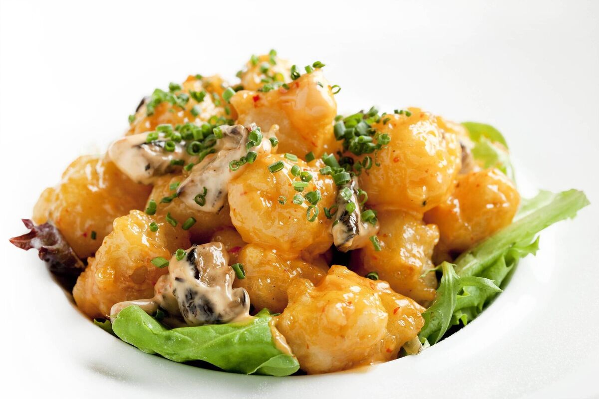 Chef Nobu's rock shrimp tempura with a creamy, spicy sauce. Picture: Nobu Hotel Portman Square/PA 