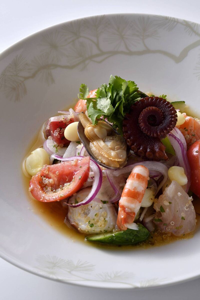 Chef Nobu's seafood ceviche. Picture: Nobu Hotel Portman Square/PA 