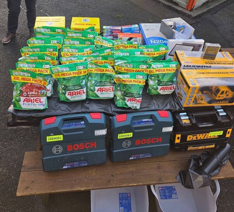 Stolen goods seized by gardaí from a house in the Ballyhea area. Picture: An Garda Síochána
