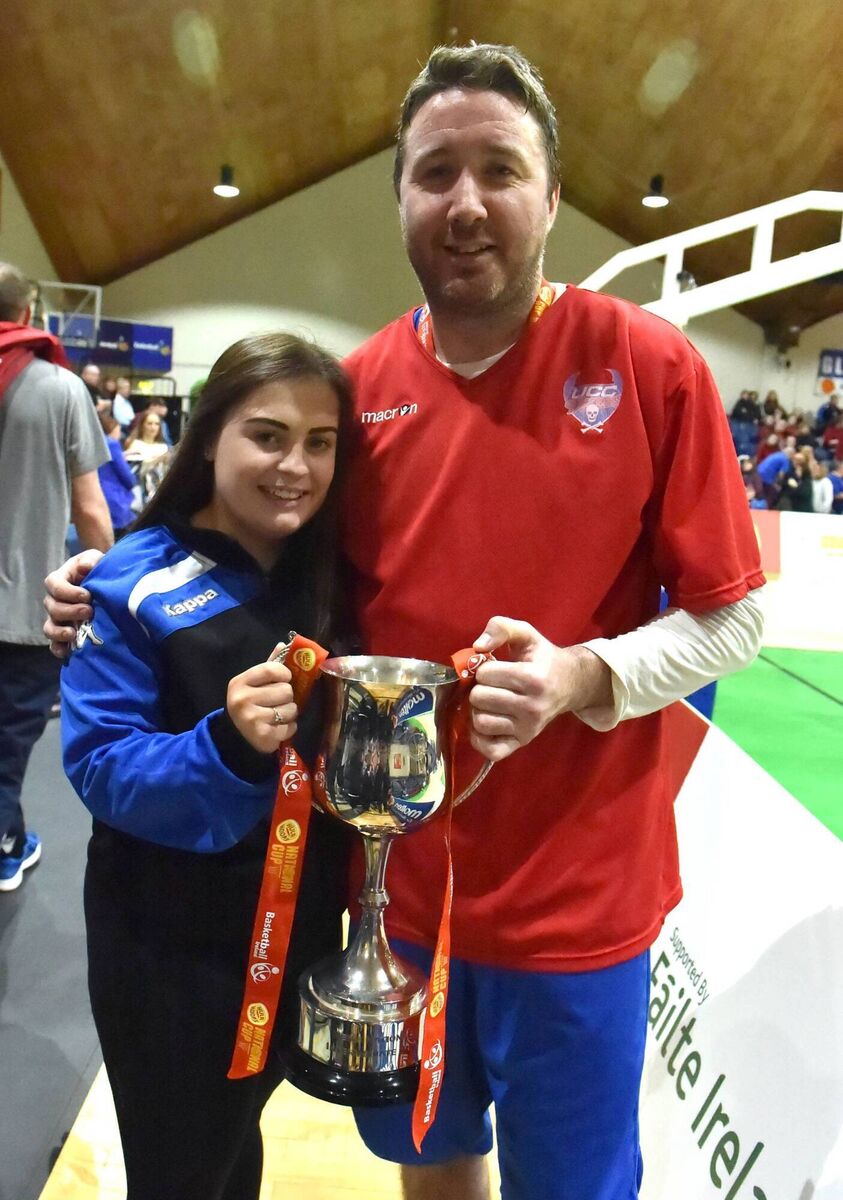 Blue Demons' Shane Coughlan with his number one fan Katie Griffin. Picture: Eddie O'Hare 