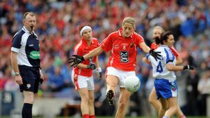 <p>Leeside legend Juliet Murphy scoring against Monaghan in the All-Ireland final at Croke Park. Picture: Eddie O'Hare</p>