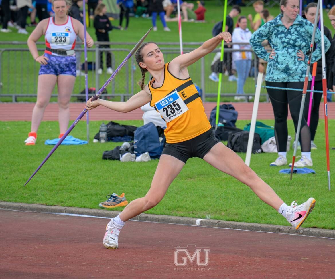 Katie Kingston competing in the All-Ireland U20 championship in Tullamore.