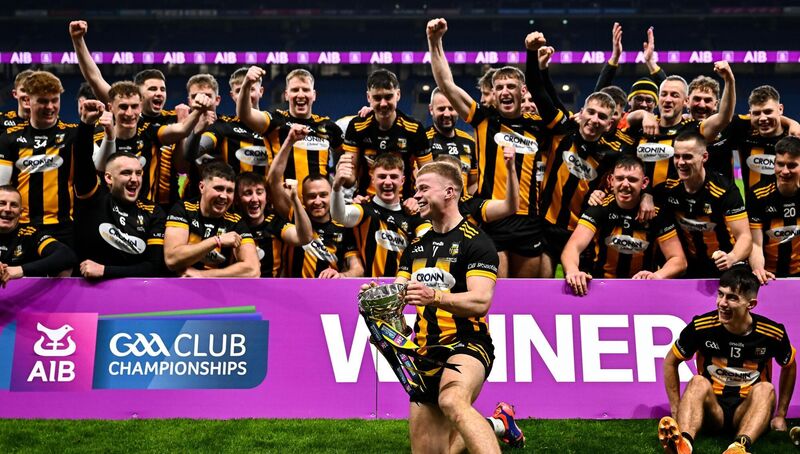 Kilbrittain captain Philip Wall celebrates with the cup. Picture: Piaras Ó Mídheach/Sportsfile