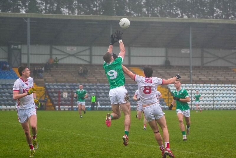 Barry Coleman of Limerick reaches beyond Cork's Seán Dore. Picture: Noel Sweeney