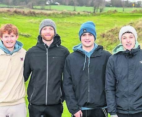 Brian O’Reilly, David and Conor Murphy, and Seán O’Reilly enjoying a game of pitch and putt at the Warren Beach course in Rosscarbery.