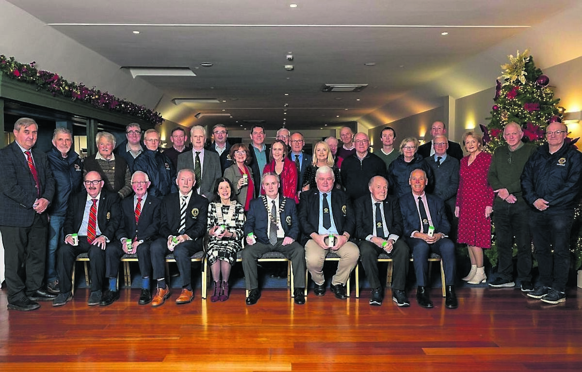Kinsale &amp; District Lions Club 2025 members receiving the Lions Club International Club Excellence Award from district governor Marian McGeevey