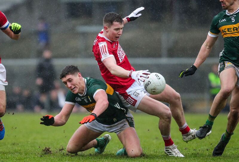 Luke Fahy of Cork in action against Joe O’Connor of Kerry in the McGrath Cup final in 2024. Picture: INPHO/Natasha Barton Luke Fahy of Cork in action against Joe O’Connor of Kerry in the McGrath Cup final in 2024. Picture: INPHO/Natasha Barton