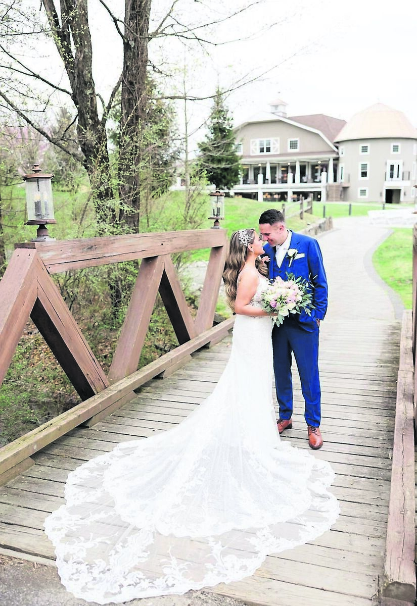 David O’Keeffe and his wife Jessica on their wedding day