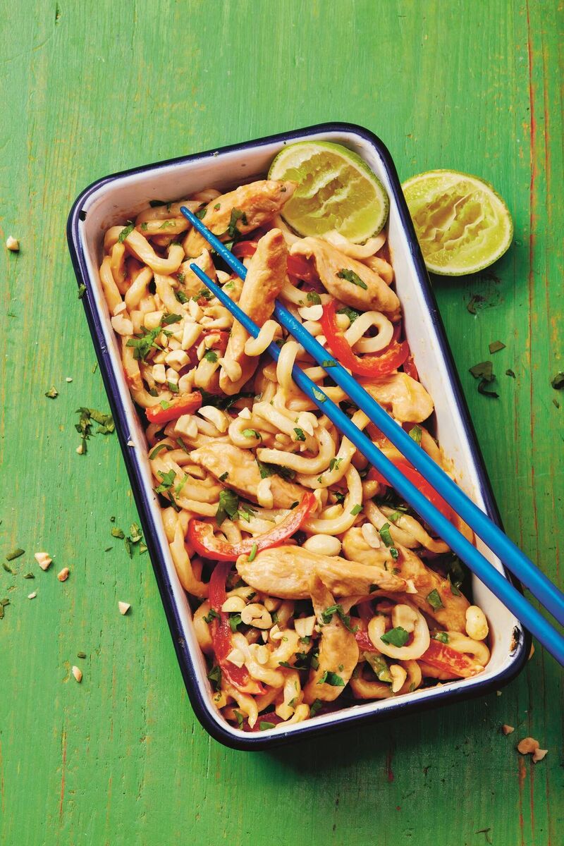 Creamy peanut lime chicken from Bored of Lunch: Meal Planner by Nathan Anthony. Picture: Dan Jones/PA