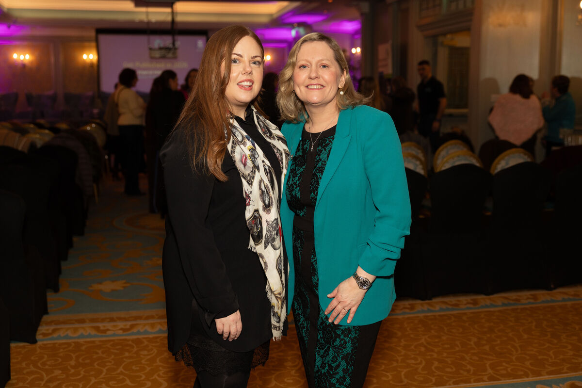 Roisín Flynn, Director of Sales at Radisson Blu Hotel and Cathy Fitzgibbon, The Culinary Celt at the Network Ireland Cork Branch January event titled Get Published in 2026 in the Imperial Hotel. 