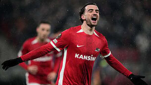 Troy Parrott scores hat-trick as AZ Alkmaar beat Ajax 6-0