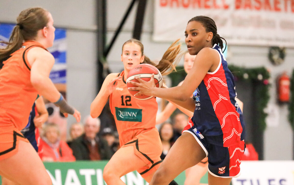 Brunell's Francesca Kyamageco breaks through the Kilkenny defence. Picture: David Creedon