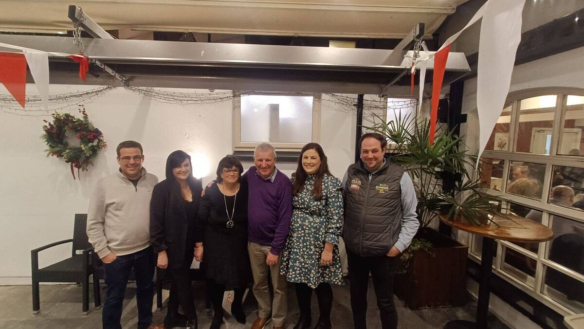 Award winner Deirdre Hourihan Healy with her husband Ed and their children David, Heather, Sarah and Anthony.