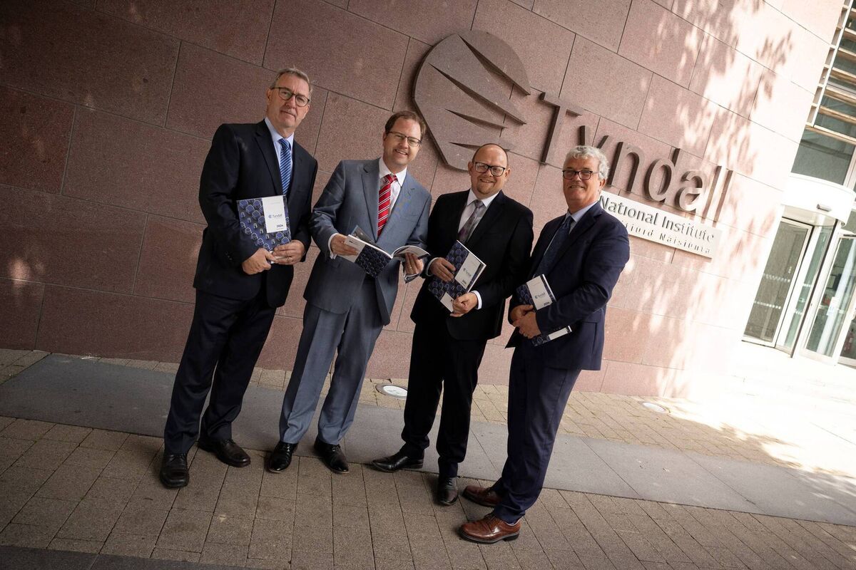 Dr Denis Doyle, Board Chair, Tyndall, Minister for Further and Higher Education, Research, Innovation and Science, James Lawless TD, Professor William Scanlon, CEO, Tyndall, and Professor John O’Halloran, President, UCC.