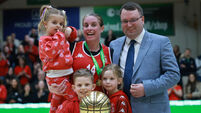Niamh Dwyer with her niece Frankie Desmond and her children Reece and Eden and Jason Thornton 17/1/2026