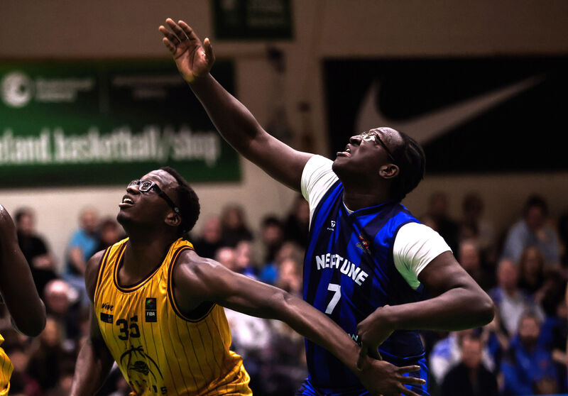 Neptune vs Titans: Titans' Luke Herrick and Akitoye Coker of Neptune