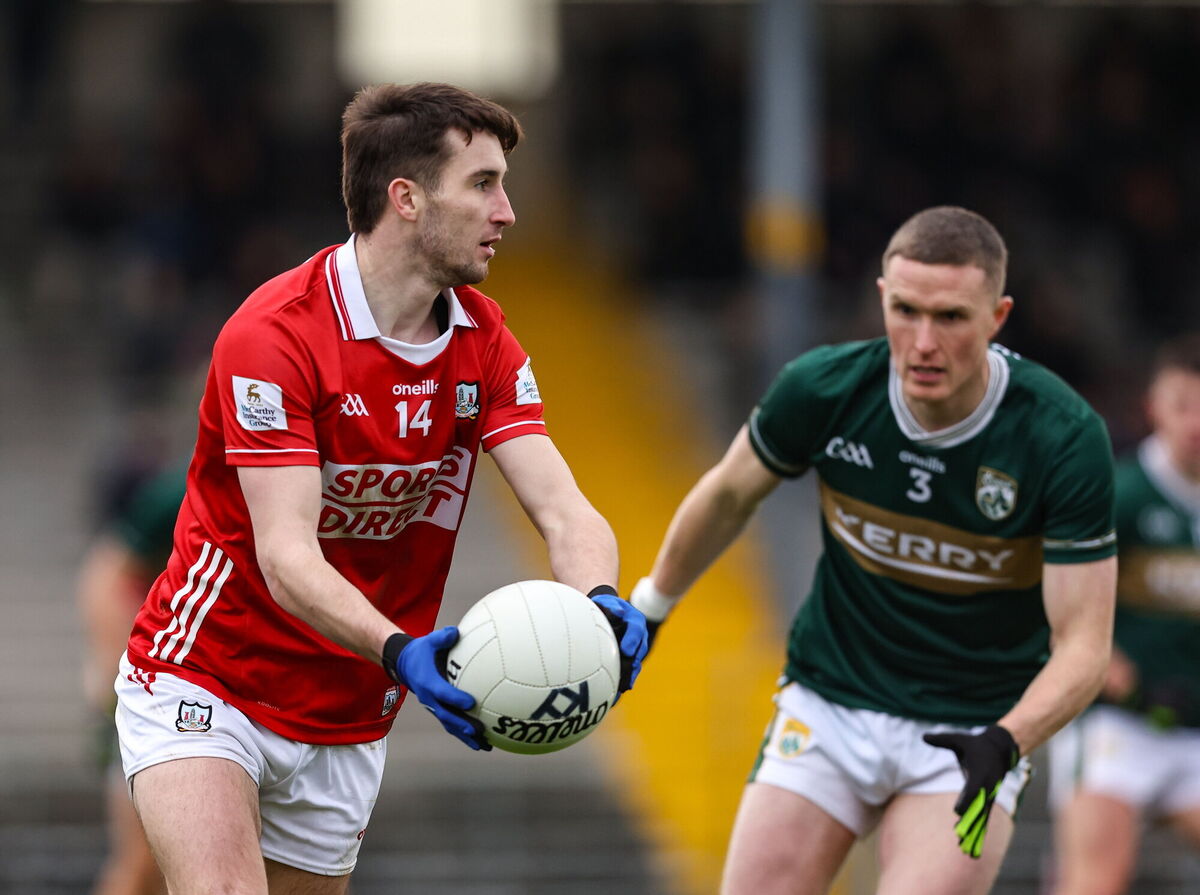 Chris Óg Jones of Cork in action against Jason Foley of Kerry. Picture: Michael P Ryan/Sportsfile Chris Óg Jones of Cork in action against Jason Foley of Kerry. Picture: Michael P Ryan/Sportsfile