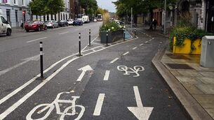 <p>Cycle lanes at South Mall, Cork. 	Picture Denis Minihane.</p>
