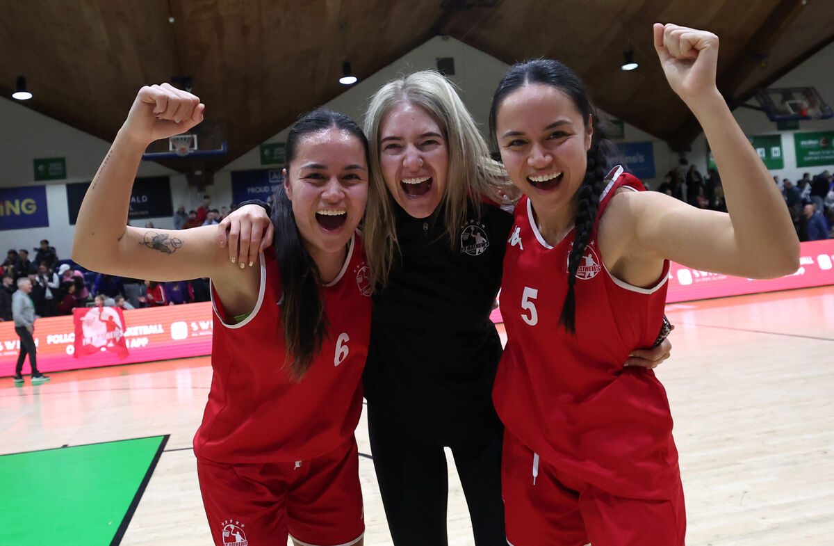 Fr. Matthews vs Liffey Celtics: Fr. Mathews' Alanna Braham, Avril Graham and Niamh Braham
