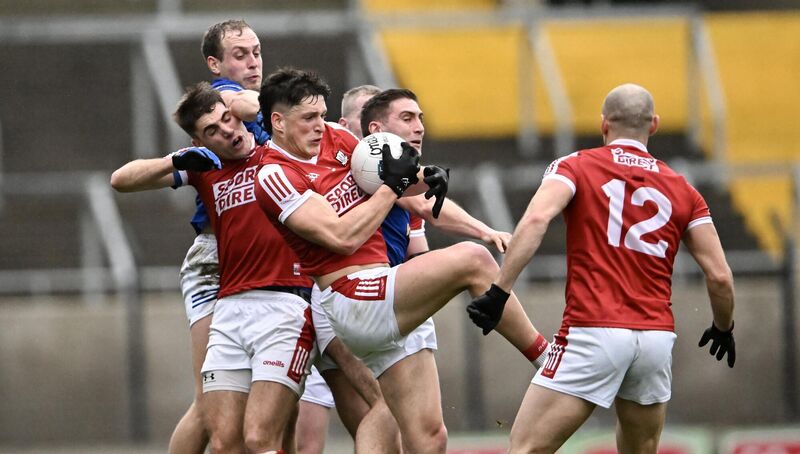 Colm O'Callaghan of Cork wins possession against Cavan in 2024. Picture: Piaras Ó Mídheach/Sportsfile Colm O'Callaghan of Cork wins possession against Cavan in 2024. Picture: Piaras Ó Mídheach/Sportsfile