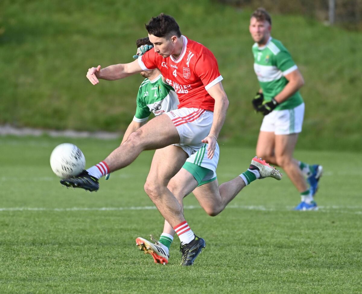 Uibh Laoire's Chris Óg Jones shoots from Macroom's Johnny Murphy last year. Picture: Eddie O'Hare