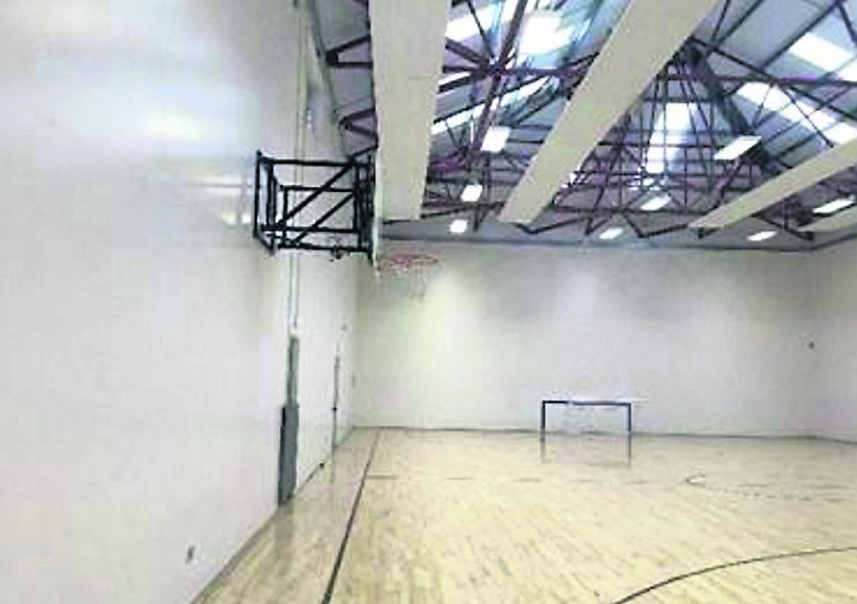 The sports hall in Cork prison. 